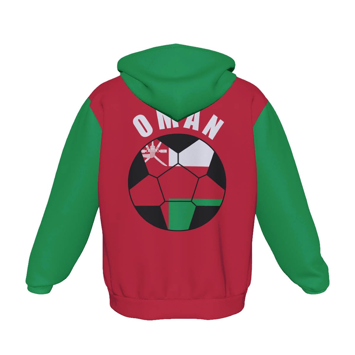 Oman Unisex Football Fan Pullover Hoodie Back