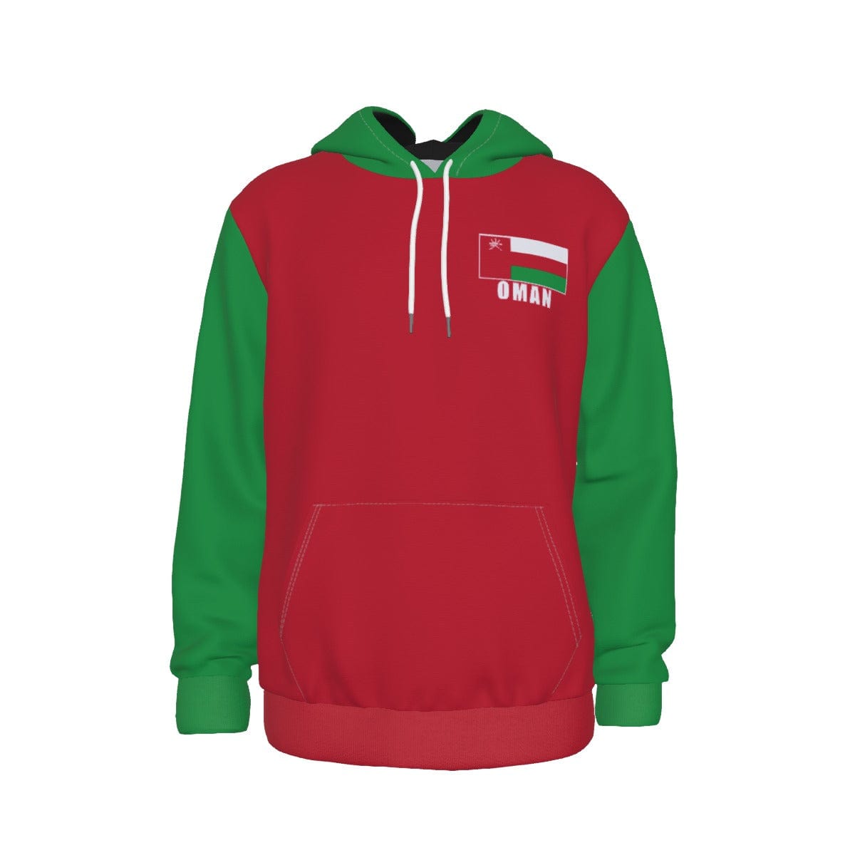 Oman Unisex Football Fan Pullover Hoodie Front