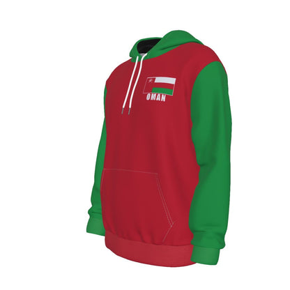 Oman Unisex Football Fan Pullover Hoodie Front Left