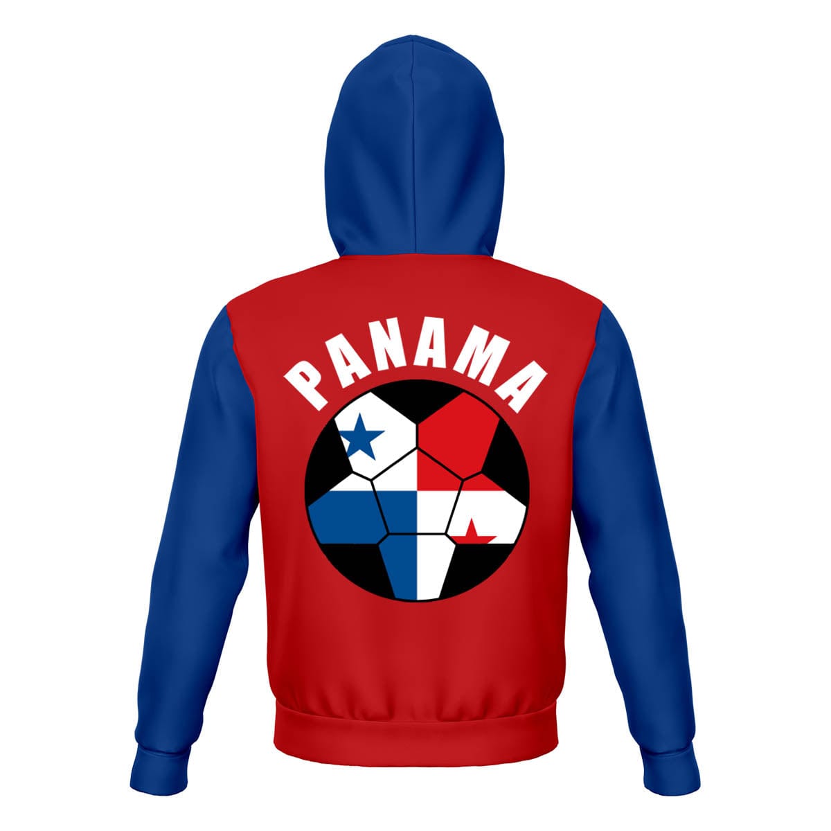 Panama Unisex Football Fan Zip Hoodie Back with Hood Up