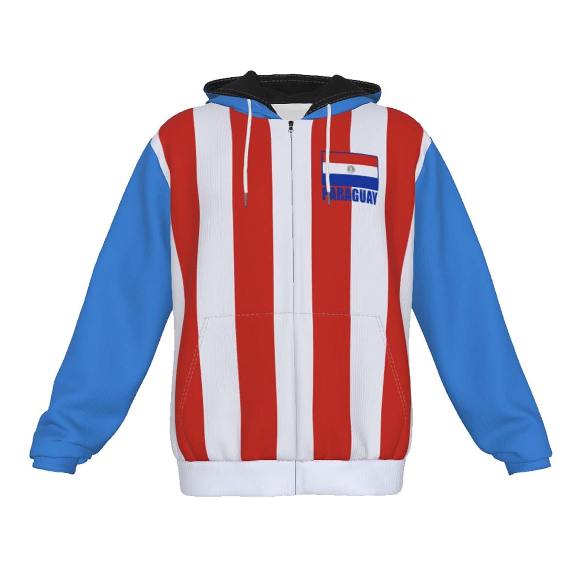 Paraguay Unisex Football Fan Zip Hoodie Front