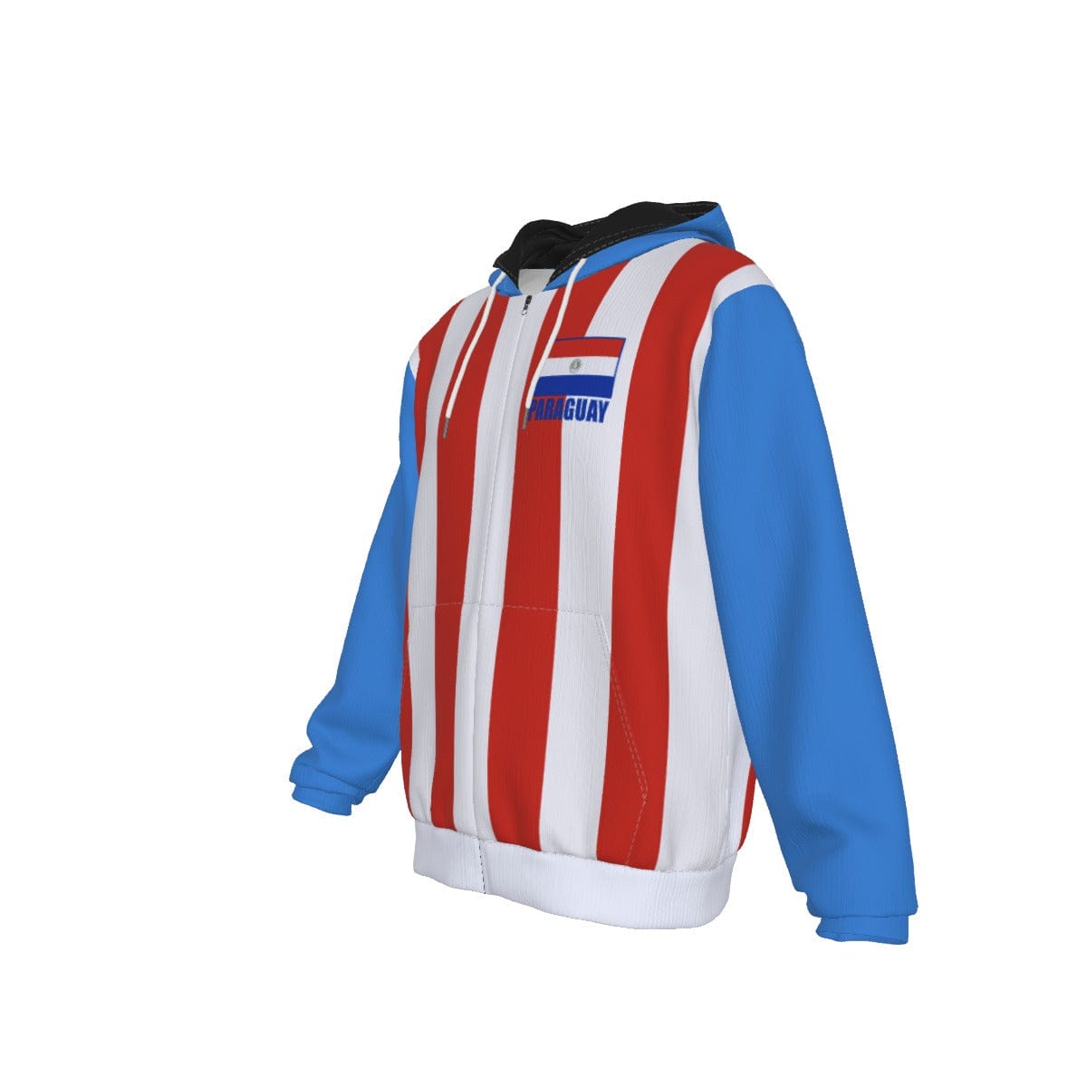 Paraguay Unisex Football Fan Zip Hoodie Front Left