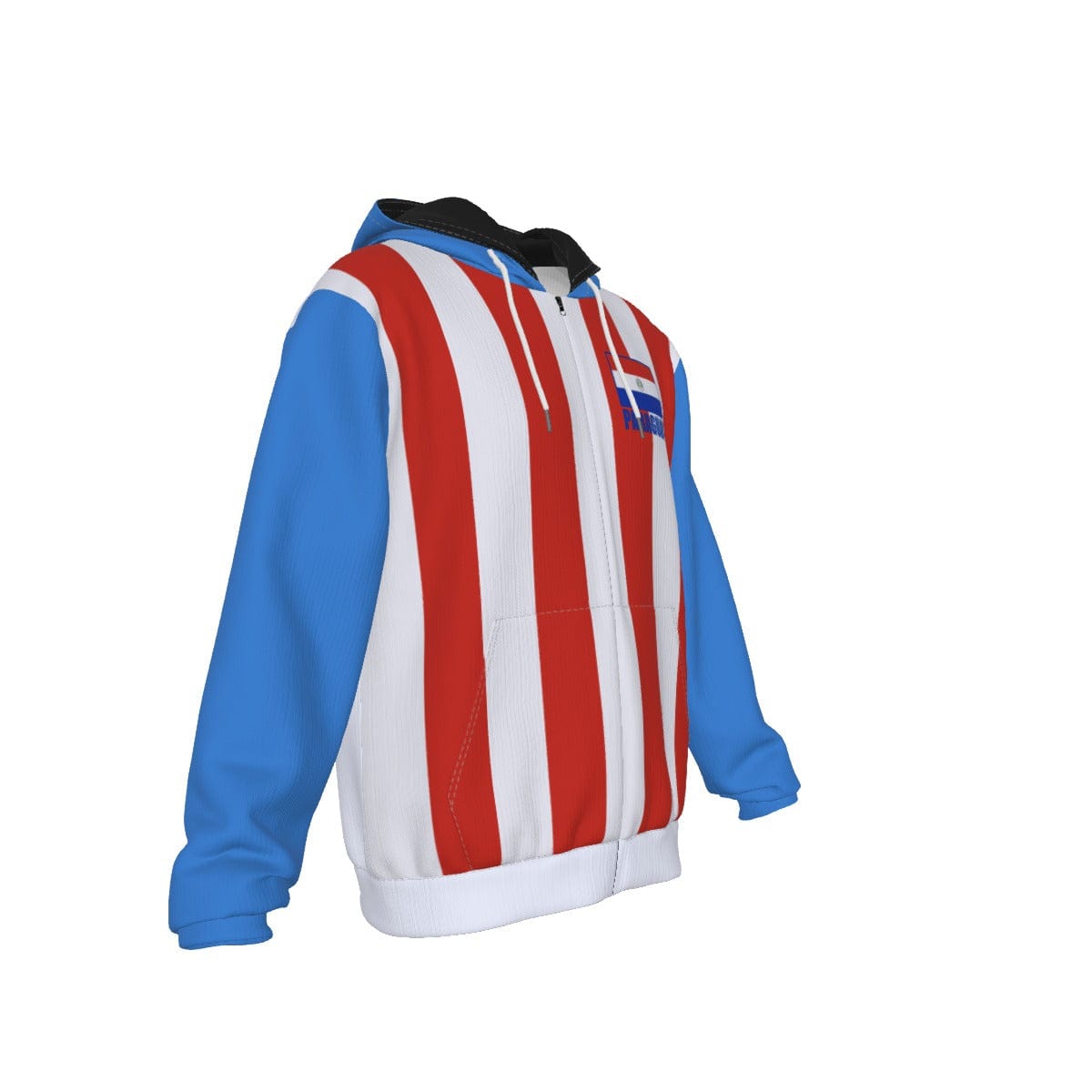 Paraguay Unisex Football Fan Zip Hoodie Front Right