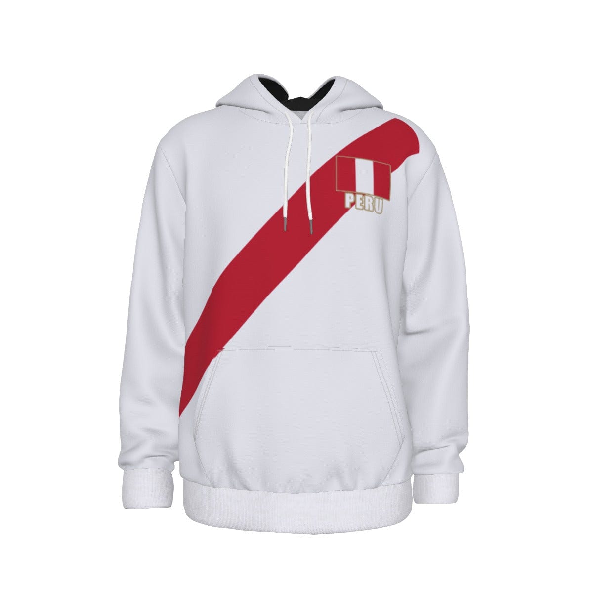 Peru Unisex Football Fan Pullover Hoodie Front