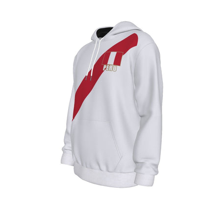 Peru Unisex Football Fan Pullover Hoodie Front Left