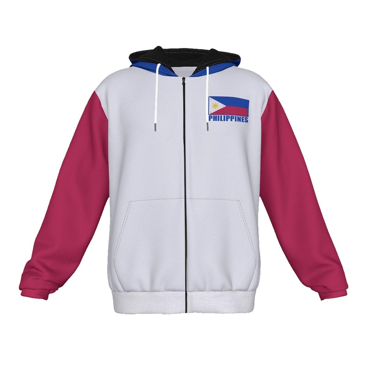 Philippines Unisex Football Fan Zip Hoodie Front