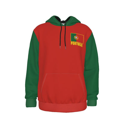 Portugal Unisex Football Fan Pullover Hoodie Front