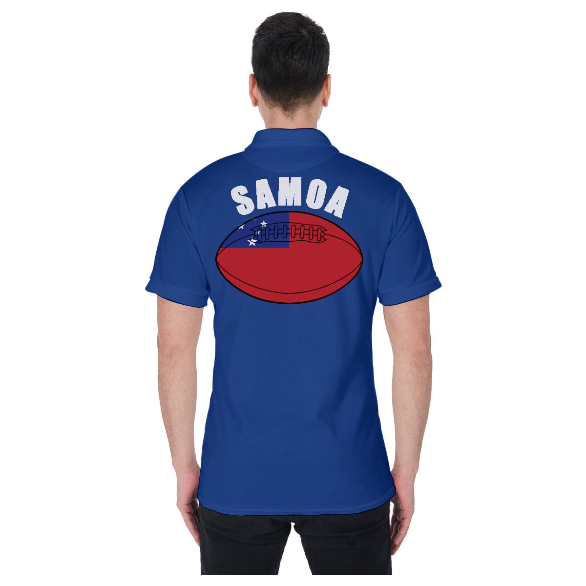 Samoa Unisex Rugby Fan Polo Shirt Back