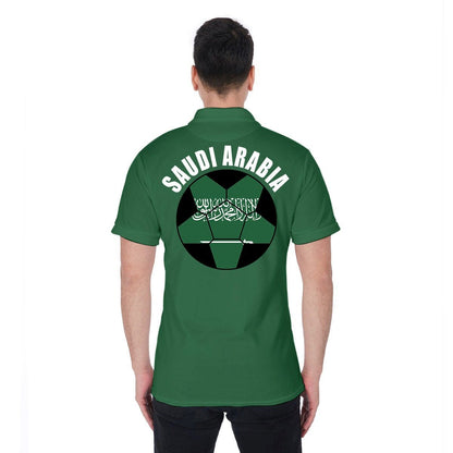 Saudi Arabia Unisex Football Fan Polo Shirt Back