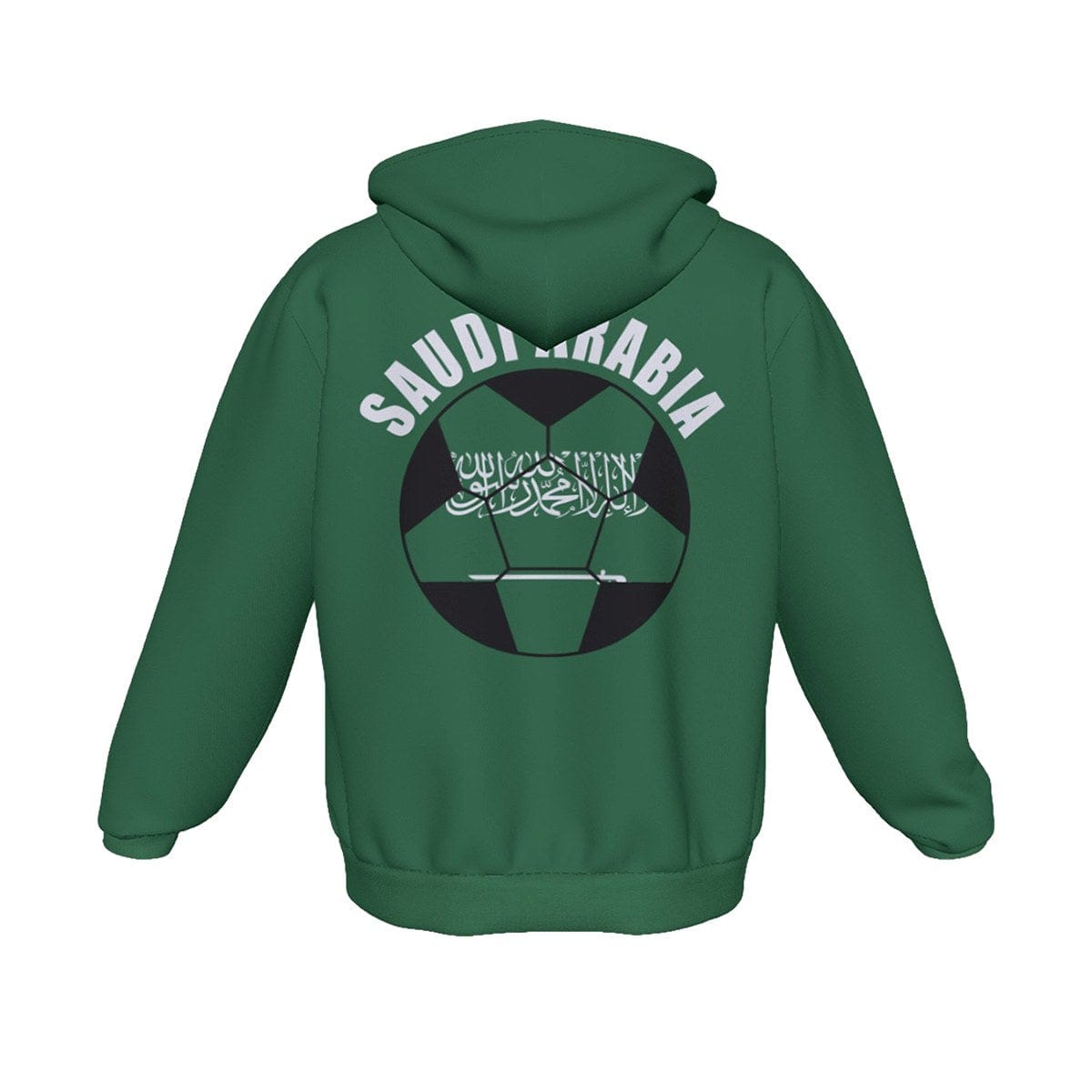 Saudi Arabia Unisex Football Fan Zip Hoodie Back