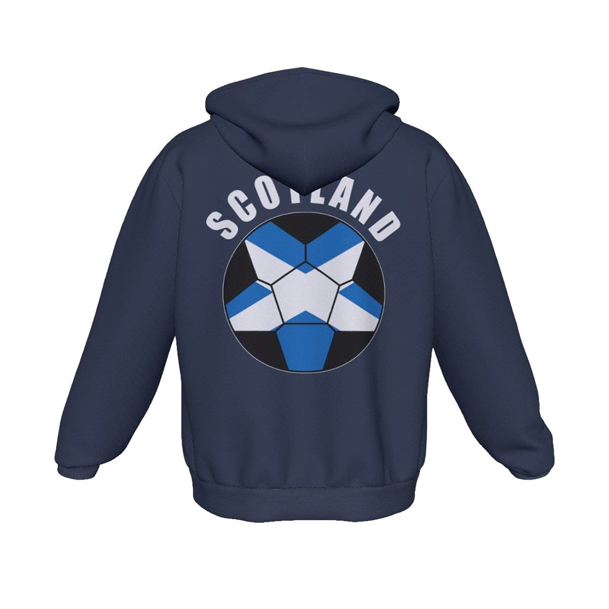 Scotland Unisex Football Fan Zip Hoodie Back