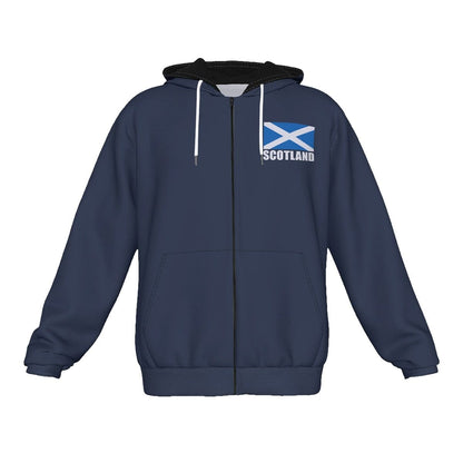 Scotland Unisex Football Fan Zip Hoodie Front