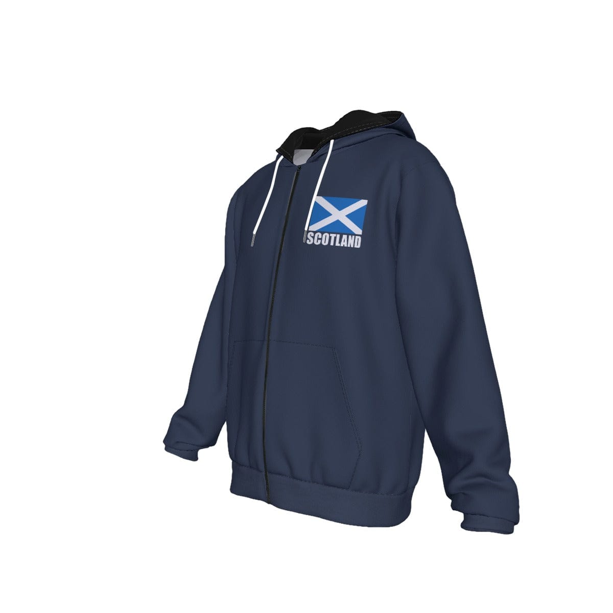 Scotland Unisex Football Fan Zip Hoodie Front Left