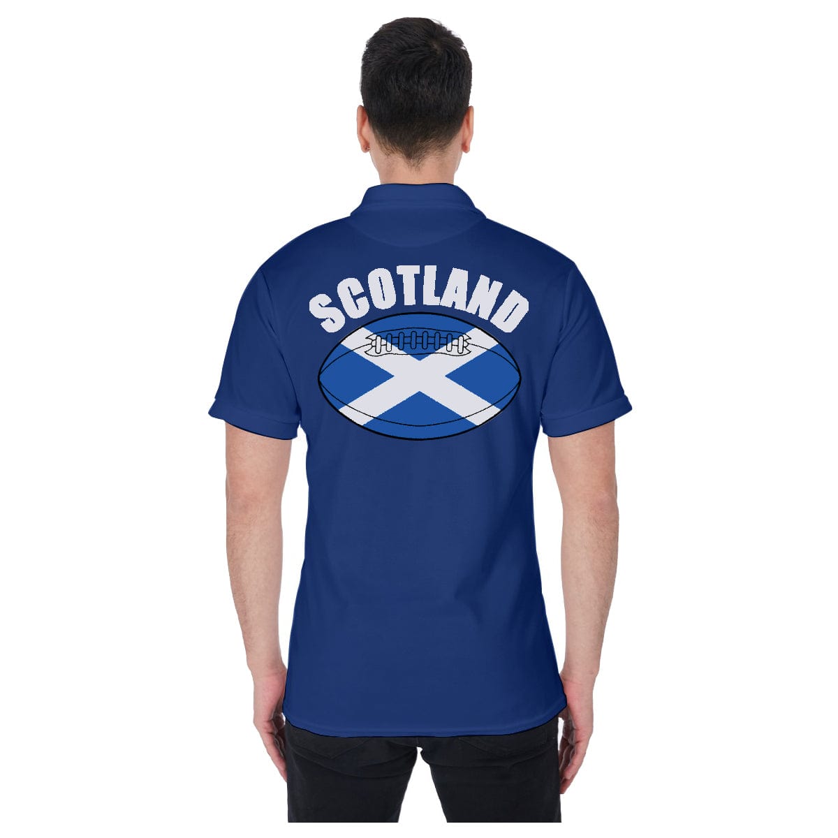 Scotland Unisex Rugby Fan Polo Shirt Back