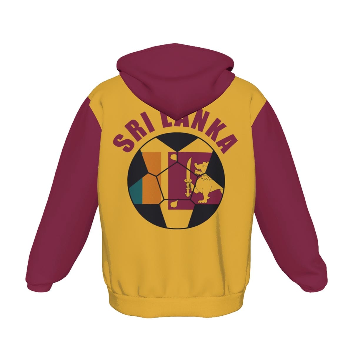 Sri Lanka Unisex Football Fan Pullover Hoodie Back