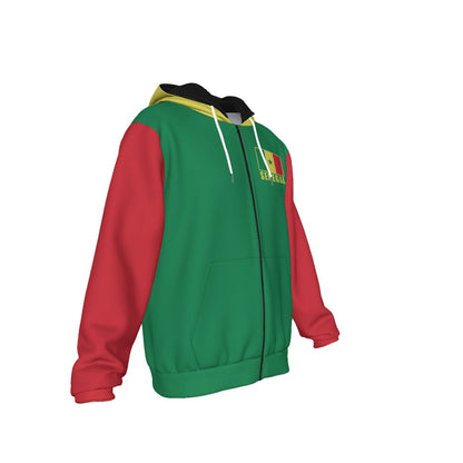 Senegal Unisex Football Fan Zip Hoodie Front Right