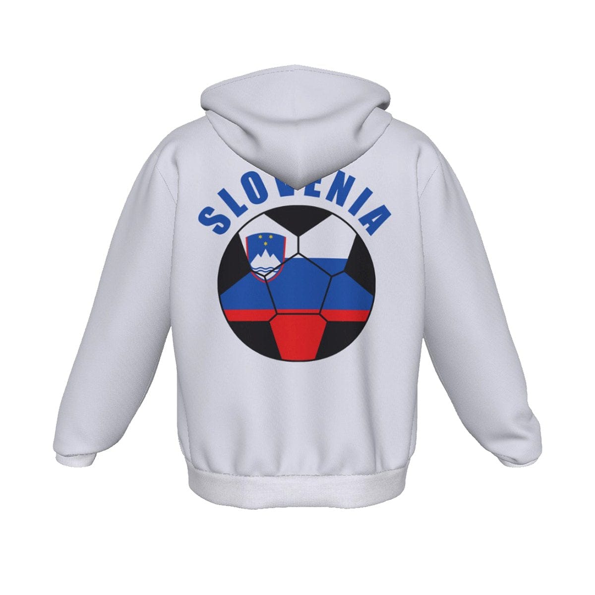 Slovenia Unisex Football Fan Zip Hoodie Back