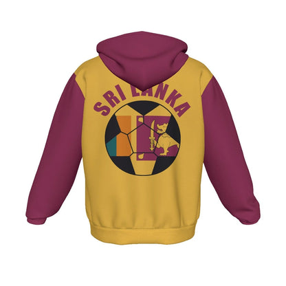 Sri Lanka Unisex Football Fan Zip Hoodie Back