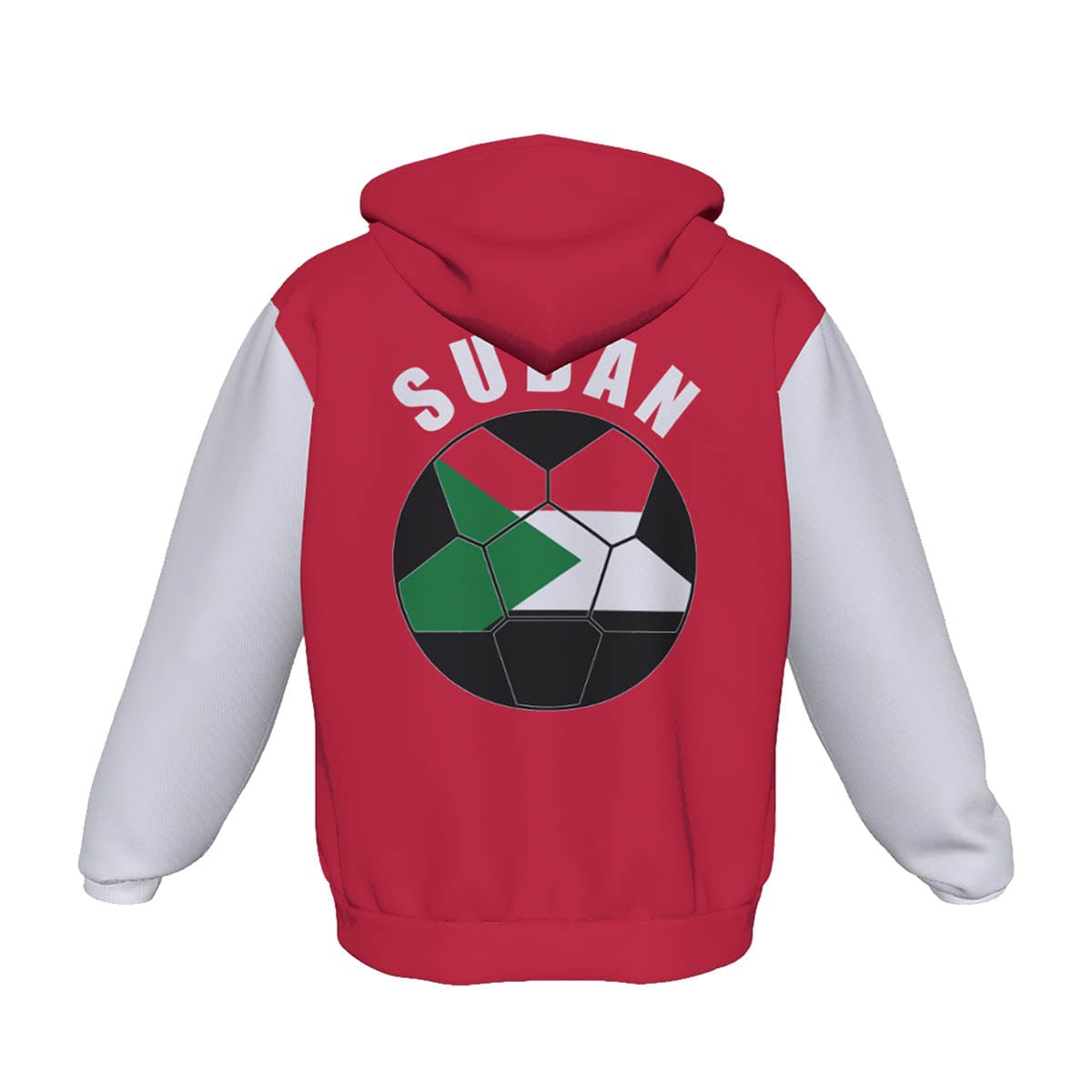 Sudan Unisex Football Fan Pullover Hoodie Back