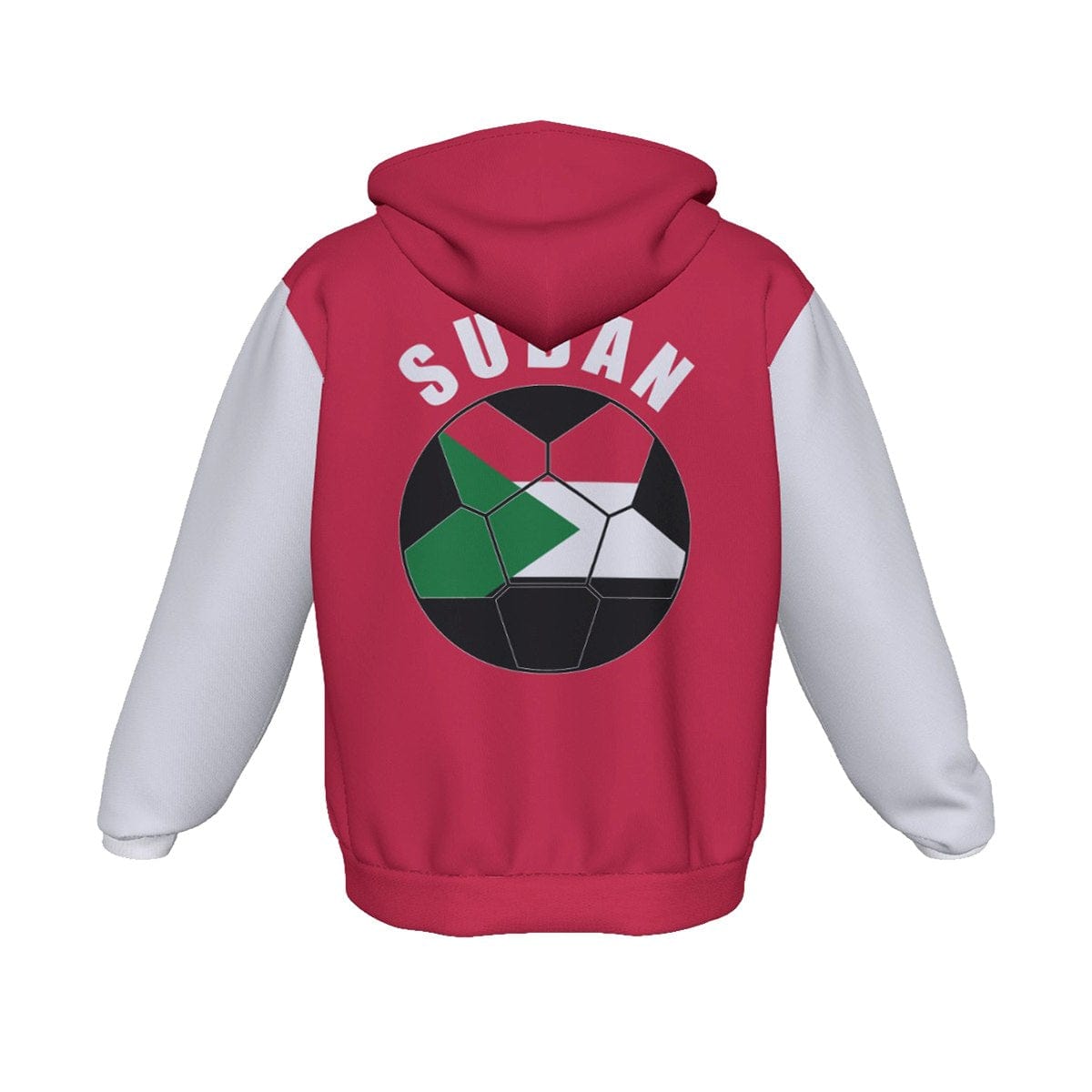 Sudan Unisex Football Fan Zip Hoodie Back