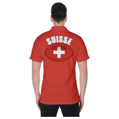 Suisse Unisex Rugby Fan Polo Shirt Back