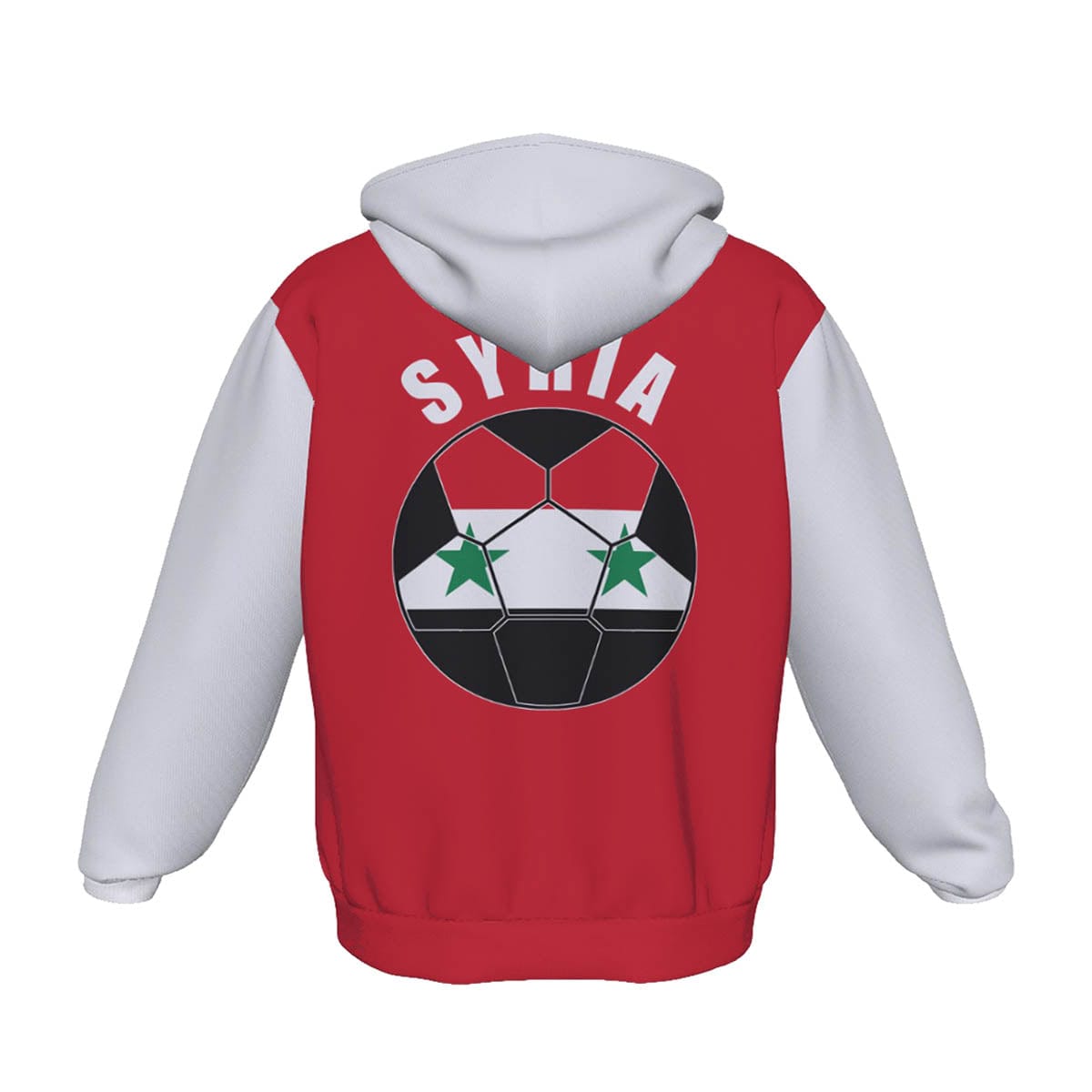 Syria Unisex Football Fan Pullover Hoodie Back