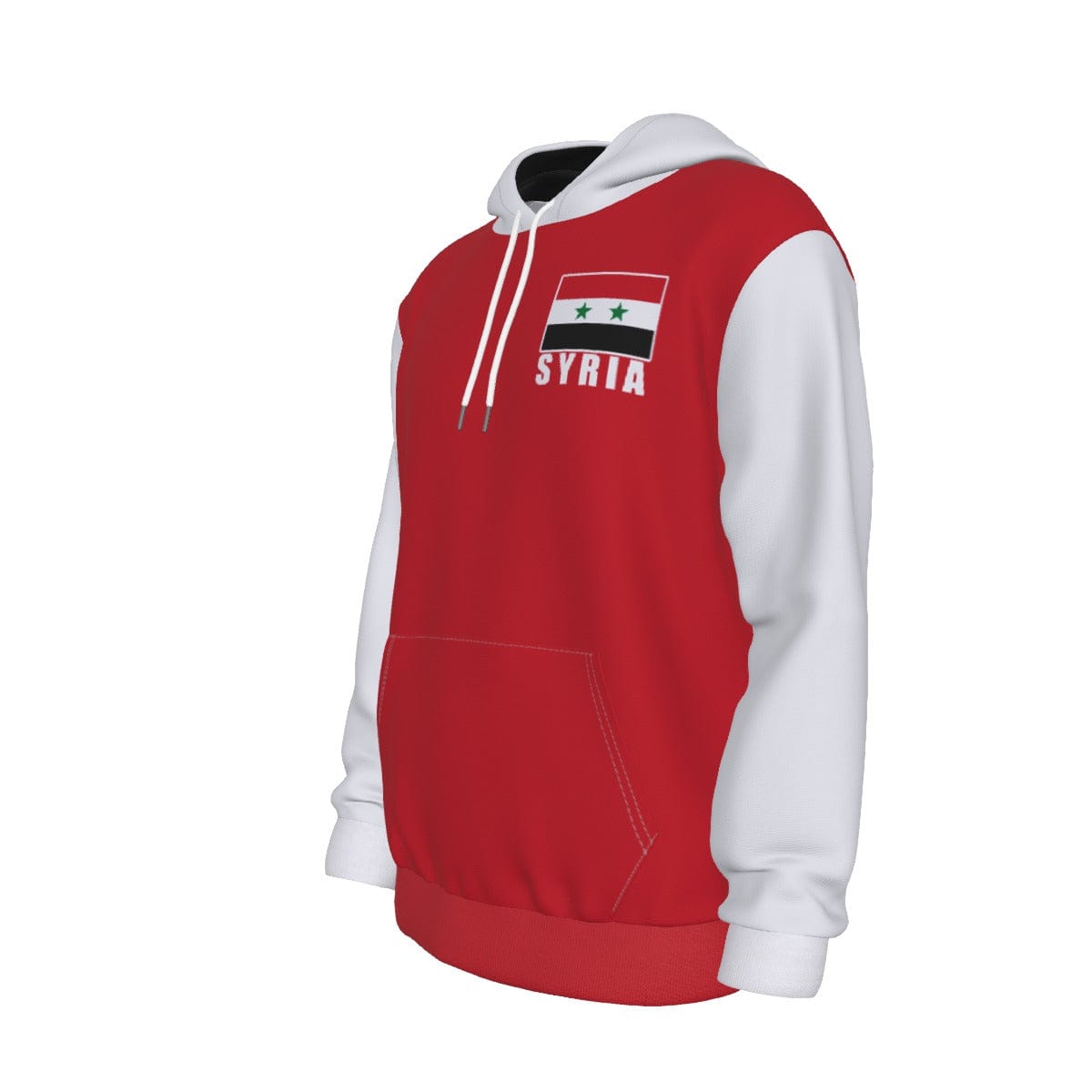 Syria Unisex Football Fan Pullover Hoodie Front Left