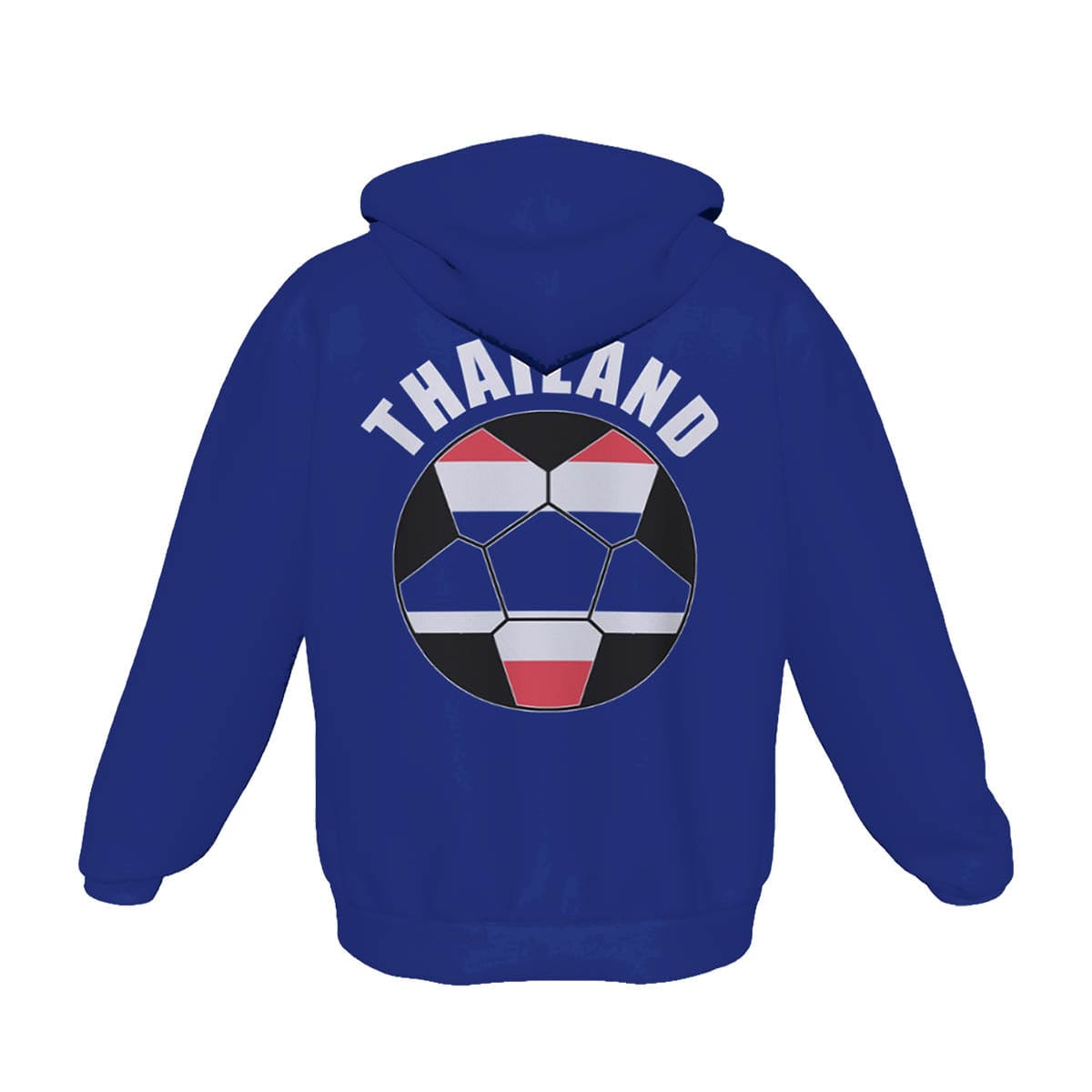 Thailand Unisex Football Fan Pullover Hoodie Back