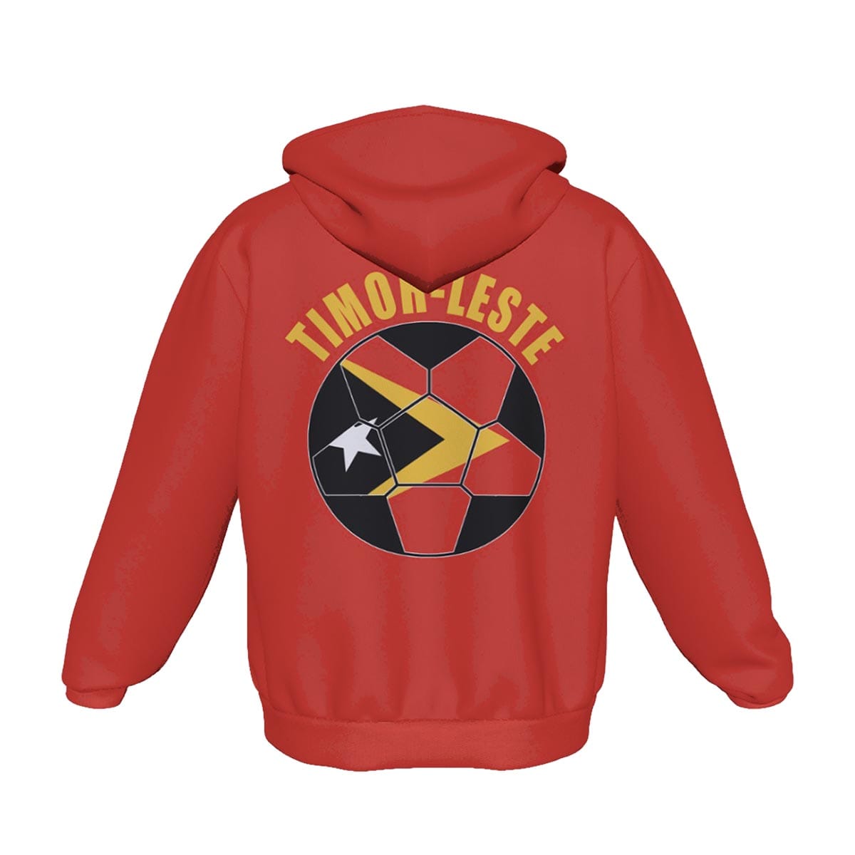 Timor-Leste (East Timor) Unisex Football Fan Pullover Hoodie Back