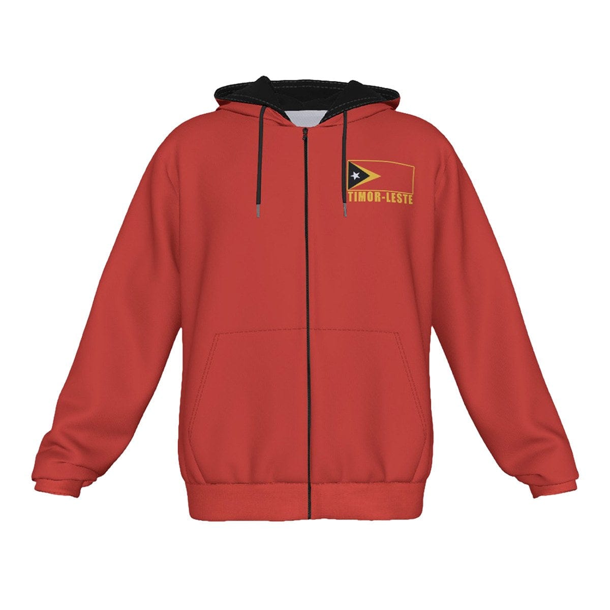 Timor-Leste (East Timor) Unisex Football Fan Zip Hoodie Front