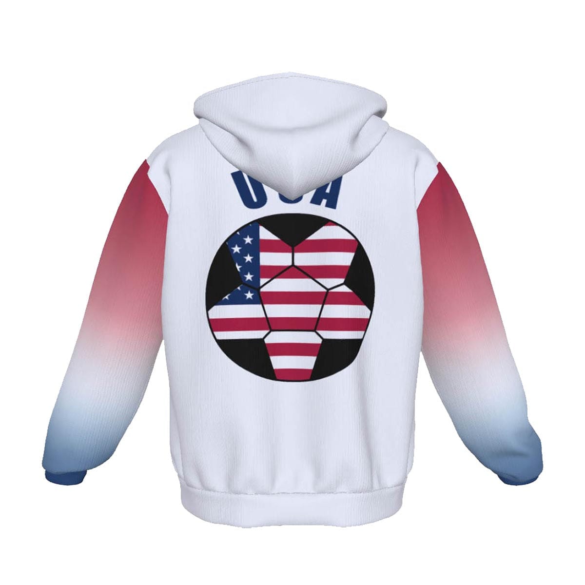 USA Unisex Football Fan Pullover Hoodie Back