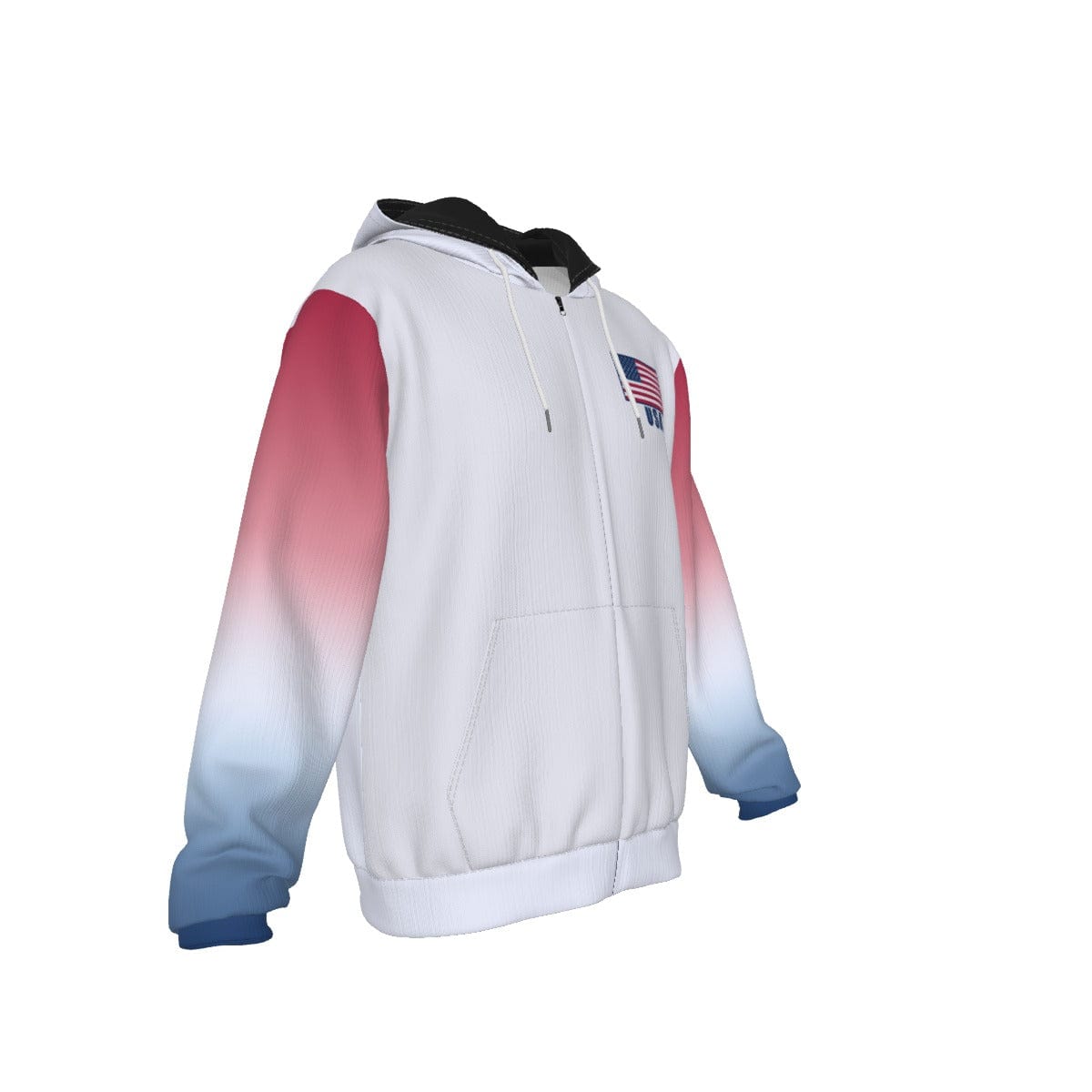 USA Unisex Football Fan Zip Hoodie Front Right