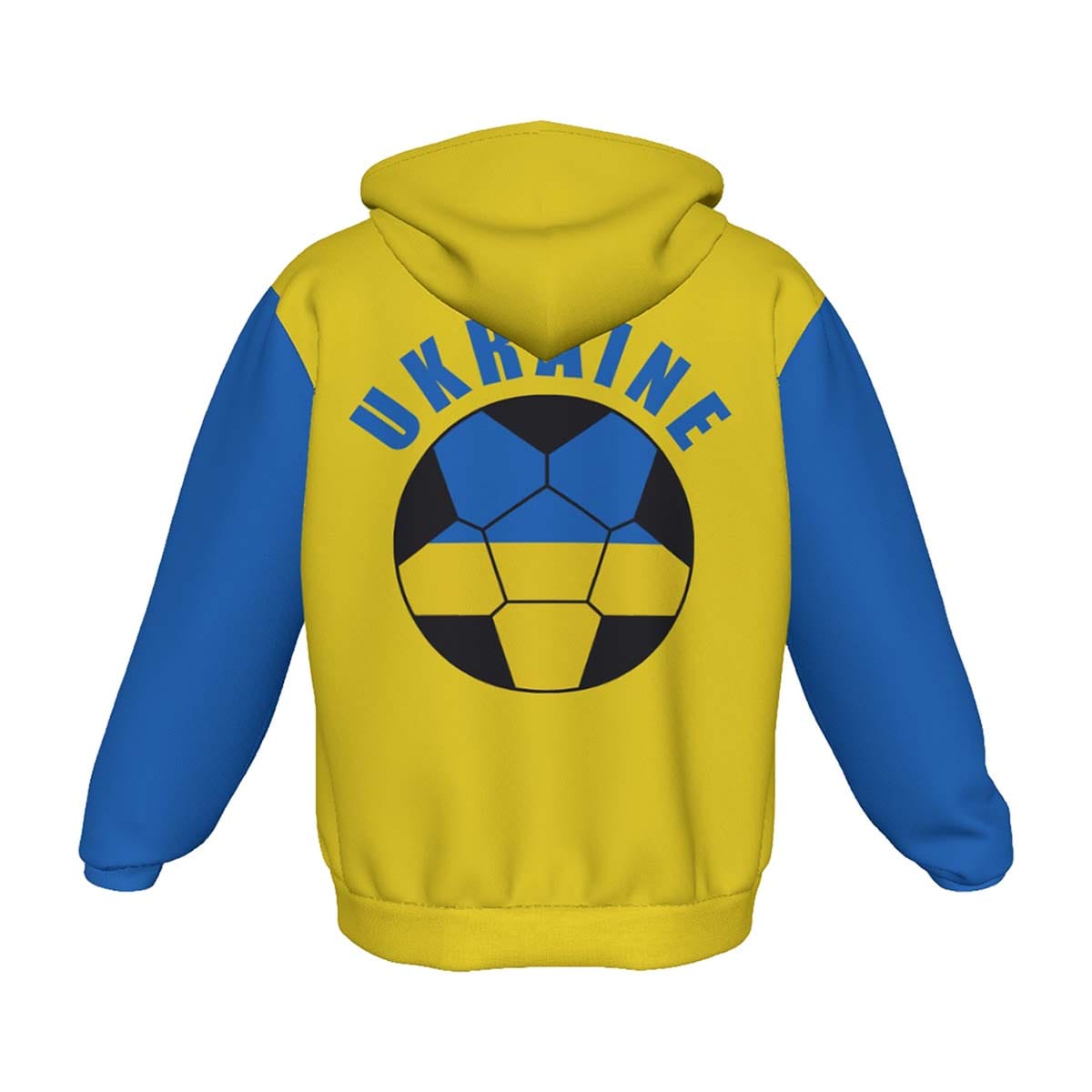 Ukraine Unisex Football Fan Pullover Hoodie Back