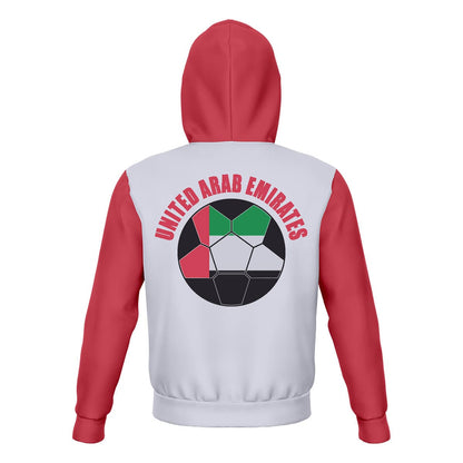 United Arab Emirates (UAE) Unisex Football Fan Pullover Hoodie Back with Hood