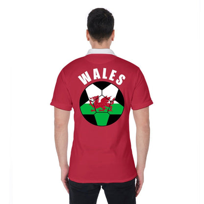 Wales Unisex Football Fan Polo Shirt Back