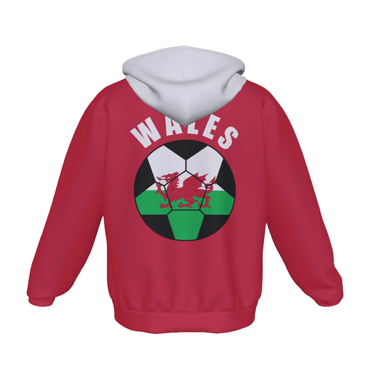 Wales Unisex Football Fan Pullover Hoodie Back