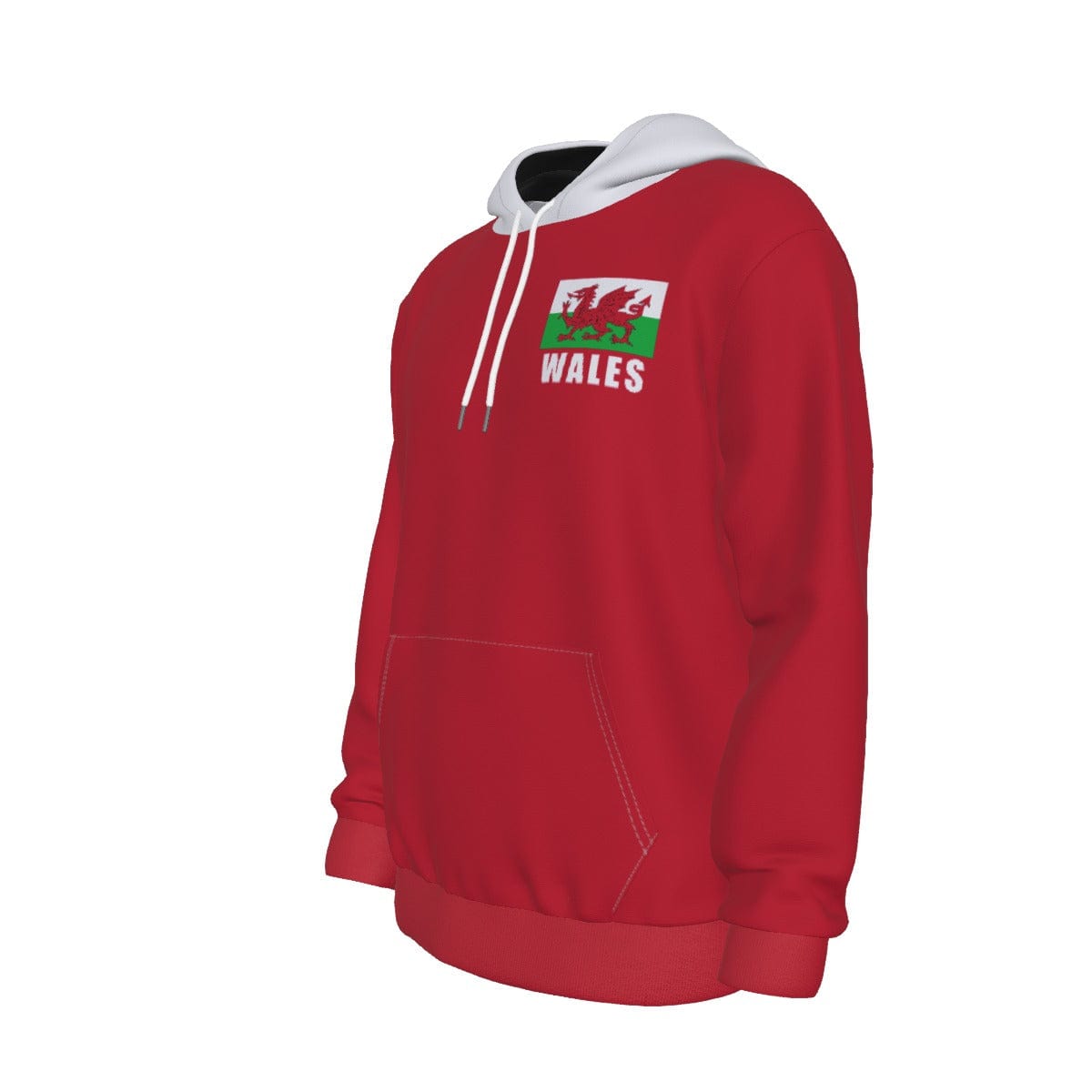 Wales Unisex Football Fan Pullover Hoodie Front Left