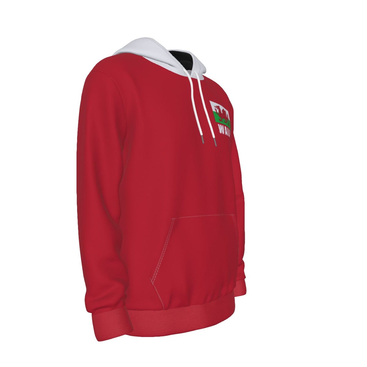 Wales Unisex Football Fan Pullover Hoodie Front Right