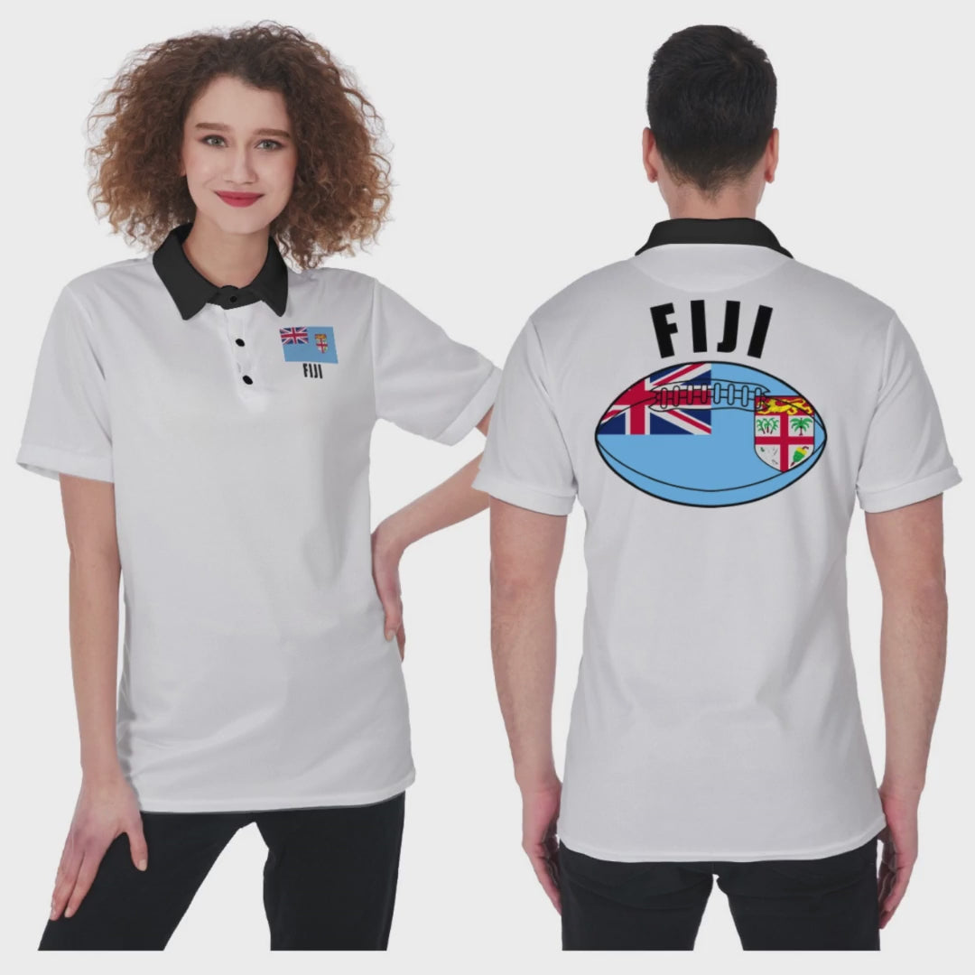 Fiji Unisex Rugby Fan Polo Shirt Video