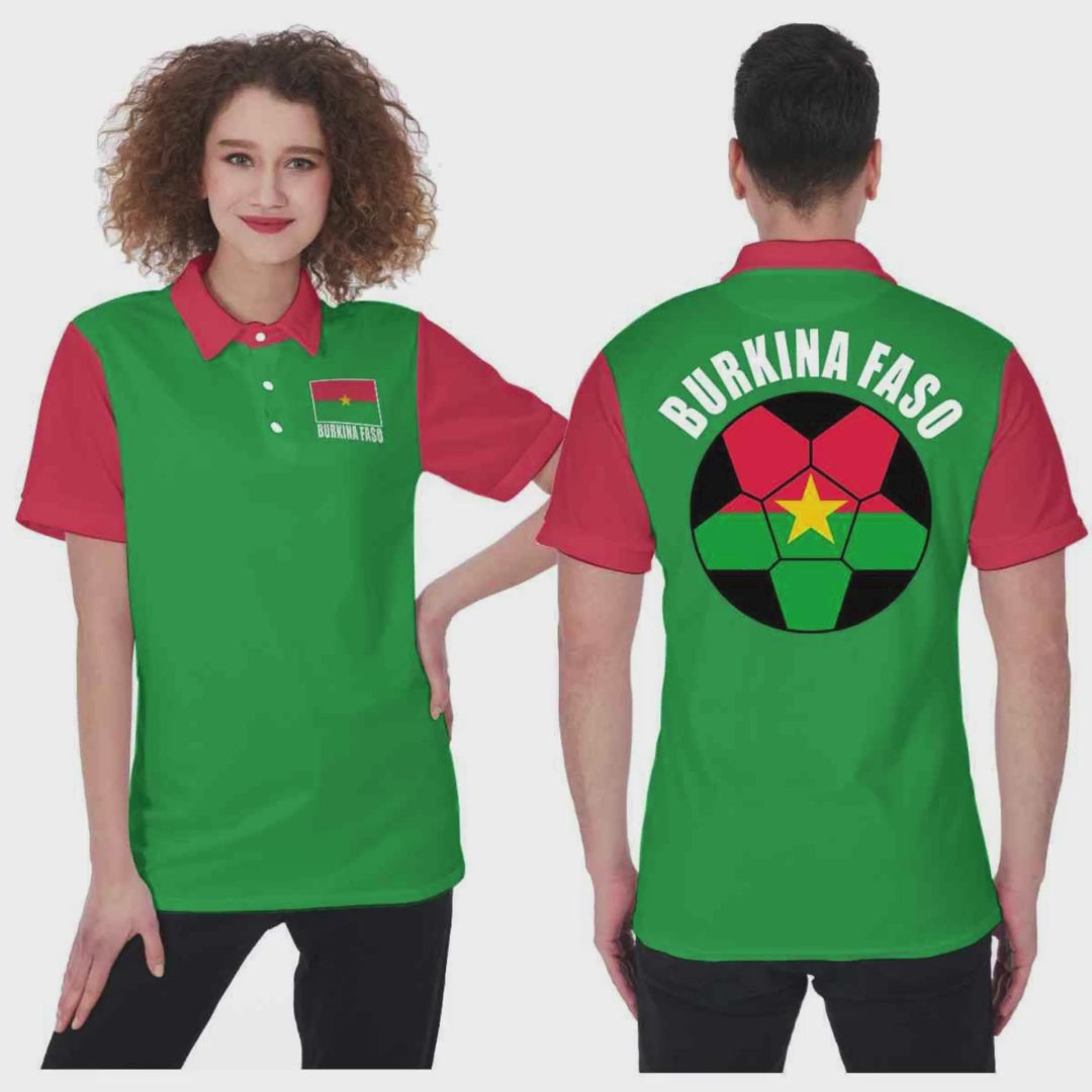 Burkina Faso Unisex Football Fan Polo Shirt Video