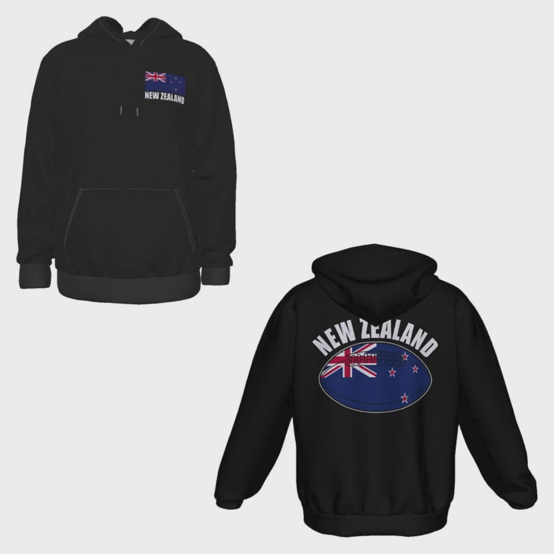 New Zealand Unisex Rugby Fan Pullover Hoodie Video