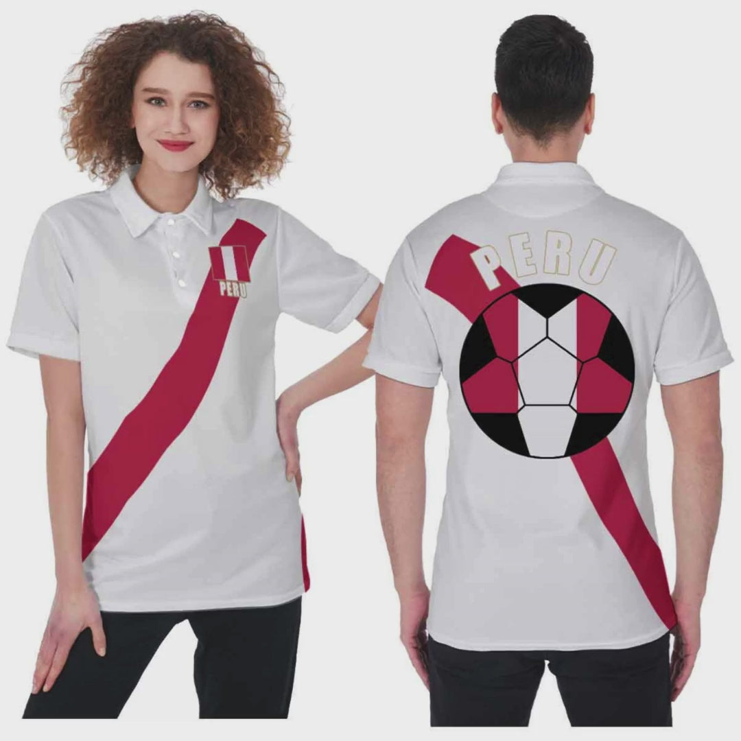 Peru Unisex Football Fan Polo Shirt Video