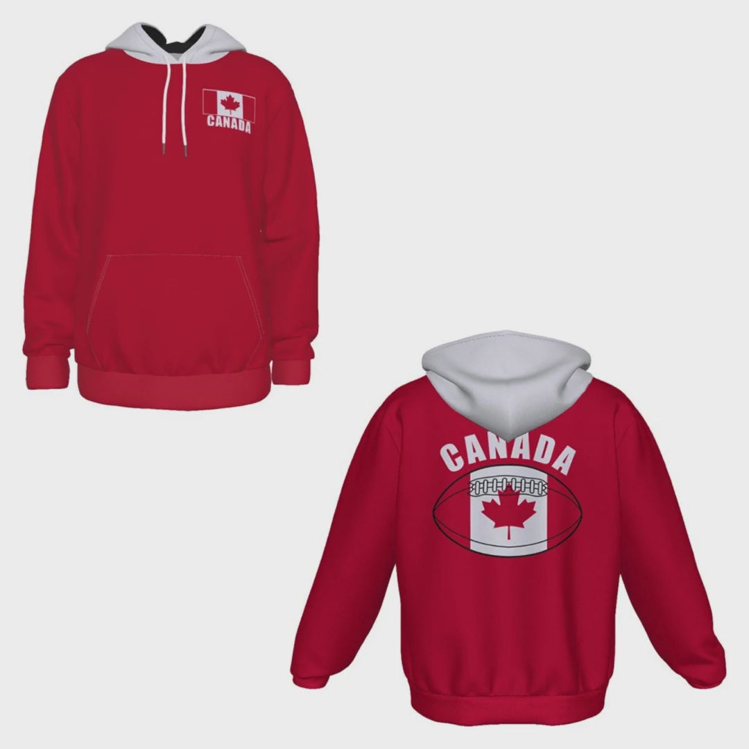 Canada Unisex Rugby Fan Pullover Hoodie Video