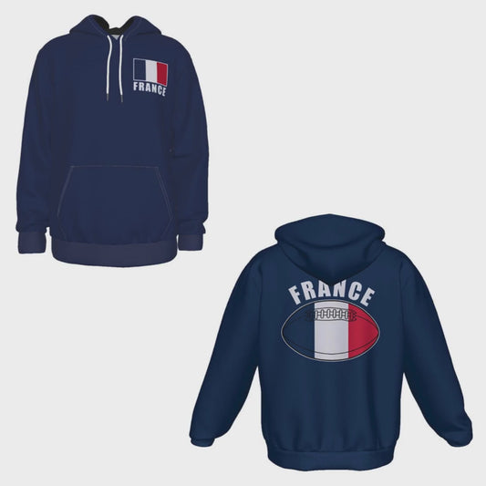 France Unisex Rugby Fan Pullover Hoodie Video