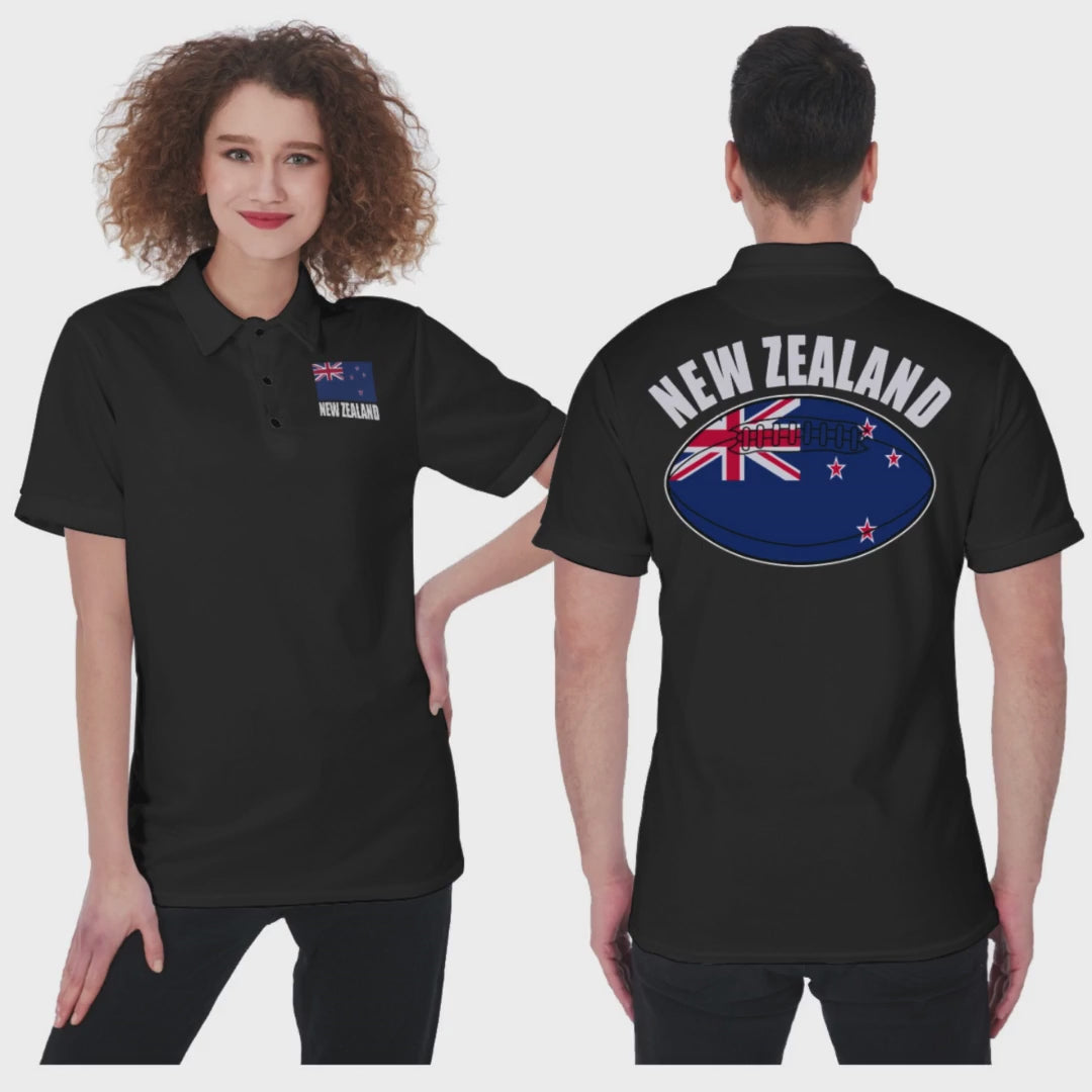 New Zealand Unisex Rugby Fan Polo Shirt Video