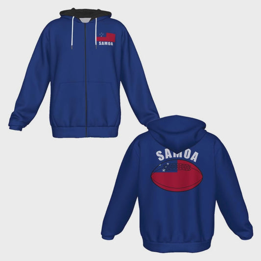 Samoa Unisex Rugby Fan Zip Hoodie Video