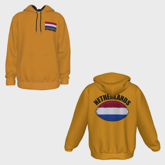 Netherlands Unisex Rugby Fan Pullover Hoodie Video