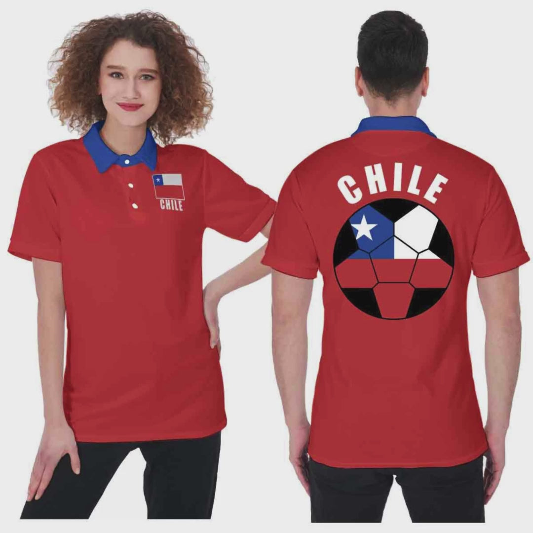 Chile Unisex Football Fan Polo Shirt Video