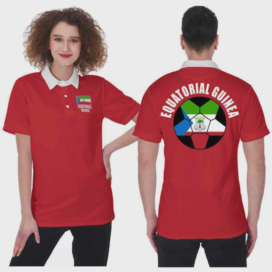 Equatorial Guinea  Unisex Football Fan Polo Shirt Video