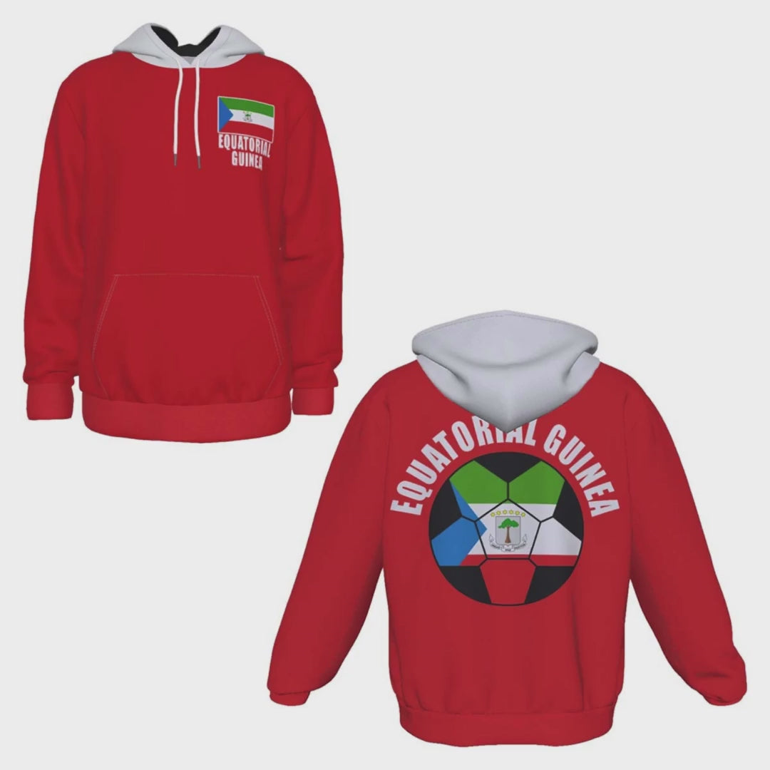 Equatorial Guinea Unisex Football Fan Pullover Hoodie Video